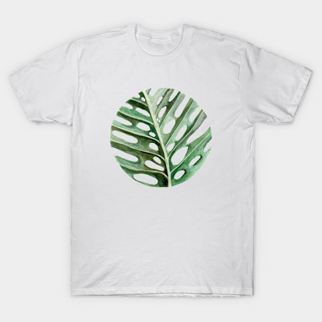 Circular Monstera Leaf T-Shirt by ShealeenLouise